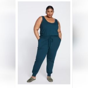 Universal Standard Superfine French Terry Jumpsuit -L (22-24) Deep Sea